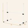 PawHut 6 Piece Dog Agility Set with Adjustable Height Jump Bars, Carry Bag, Displacing Top Bar, White