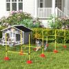 PawHut 5 Piece Dog Agility Course Backyard Set with 4 Height Adjustable Dog Agility Jumps, Carry Bag, Yellow