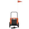 Pet Bike Trailer Orange and Black Oxford Fabric and Iron